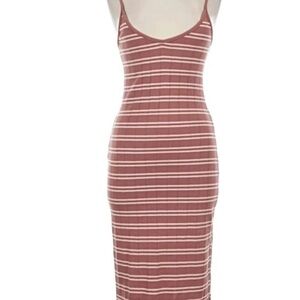 Striped Pink Midi Dress